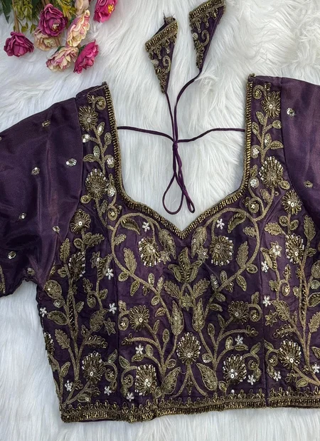 Tew Heavy Pure Soft Pure Cosmos Silk Blouses Wholesale Suppliers In Mumbai